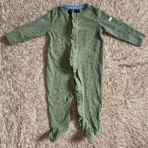 ✨(5 for $25) 7 For All Mankind Green with Black Hearts One Piece